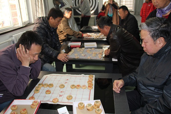 图为象棋比赛现场