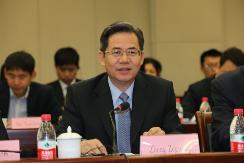 图为外交部副部长郑泽光出席会议开幕式并致辞