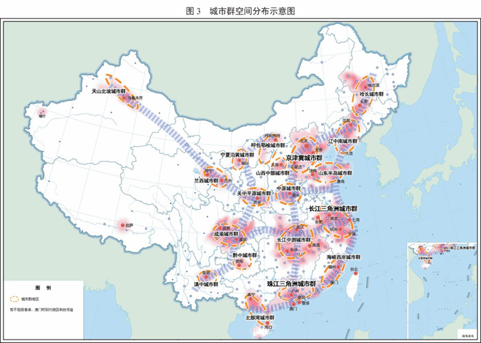 图为城市群空间分布示意图